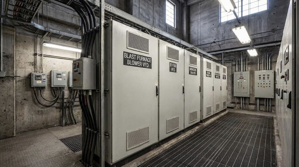 Ofenleitstand mit VFD-Systemen für Hochofengebläse