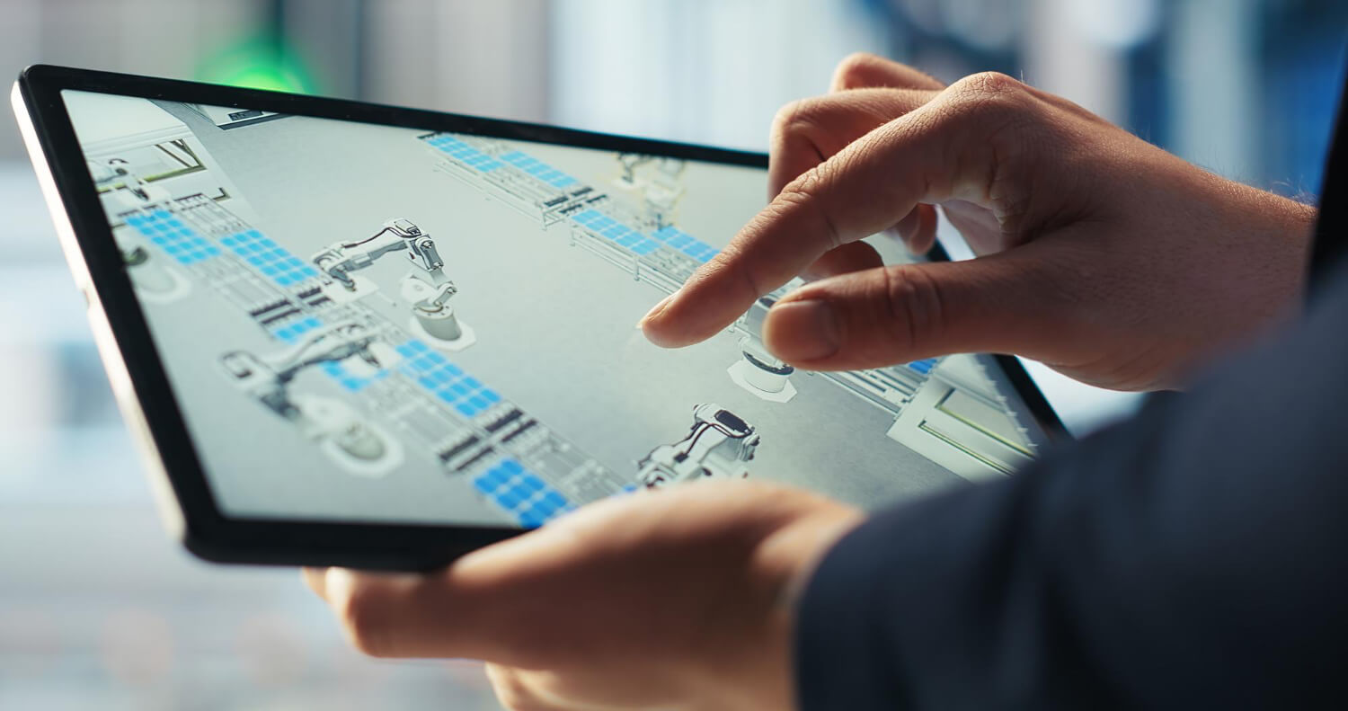 Industrielle Automatisierungssteuerung über Tablet-Interface